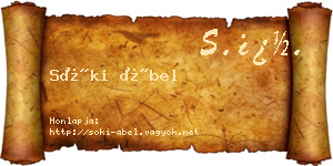 Sóki Ábel névjegykártya